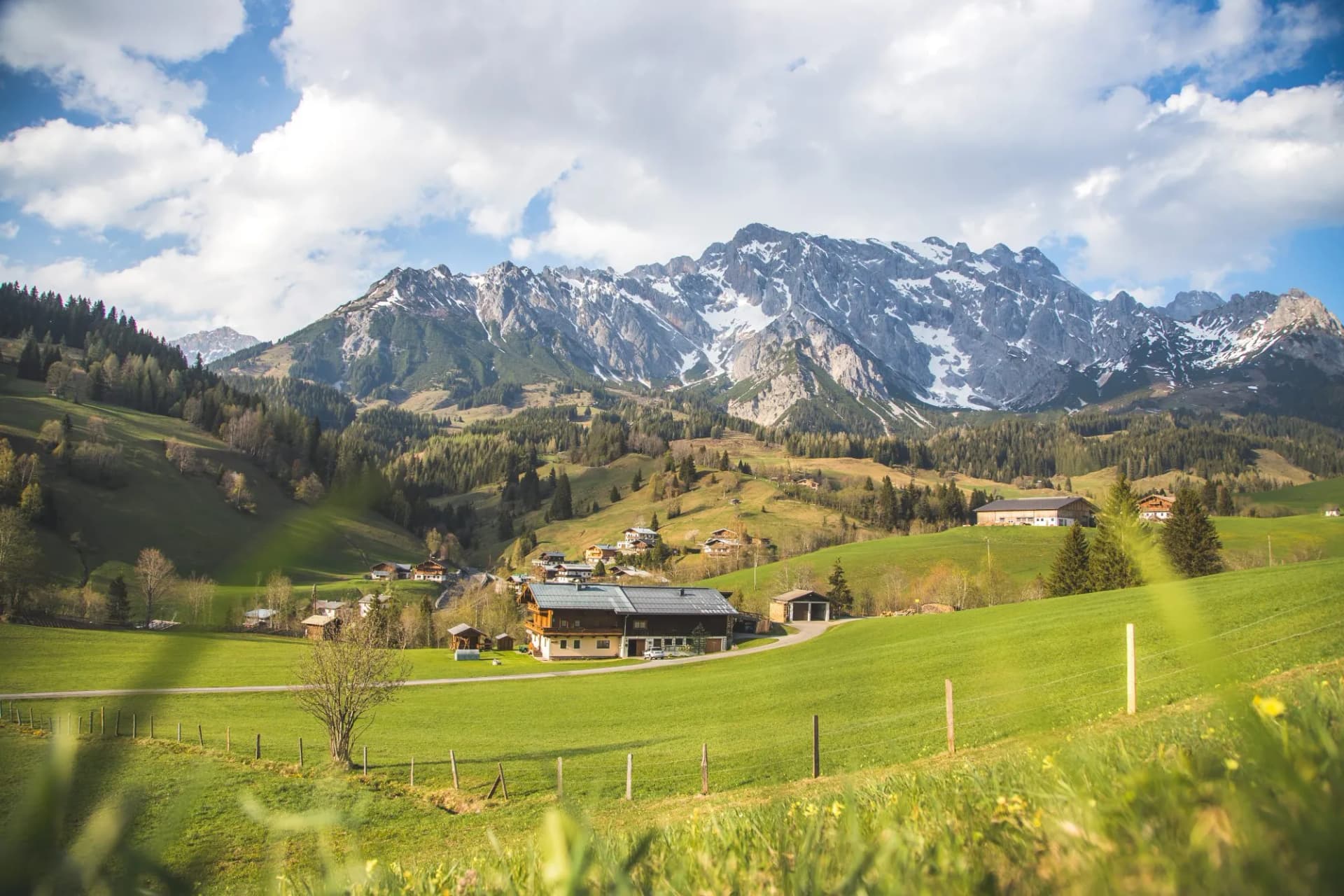 Idyllic Alpine Mountain Range: Hochkönig mountain in Salzburg, Austria