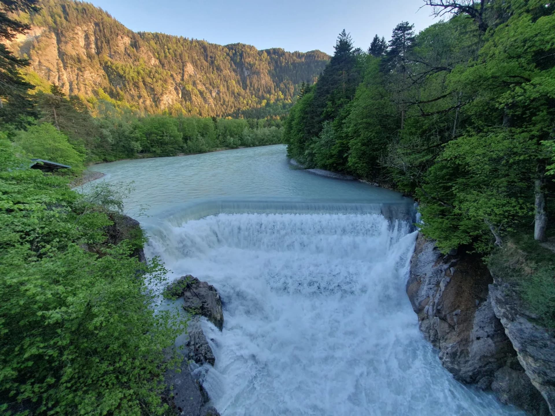 Landscape of Lech Falls near Fussen, Bavaria, Germany.