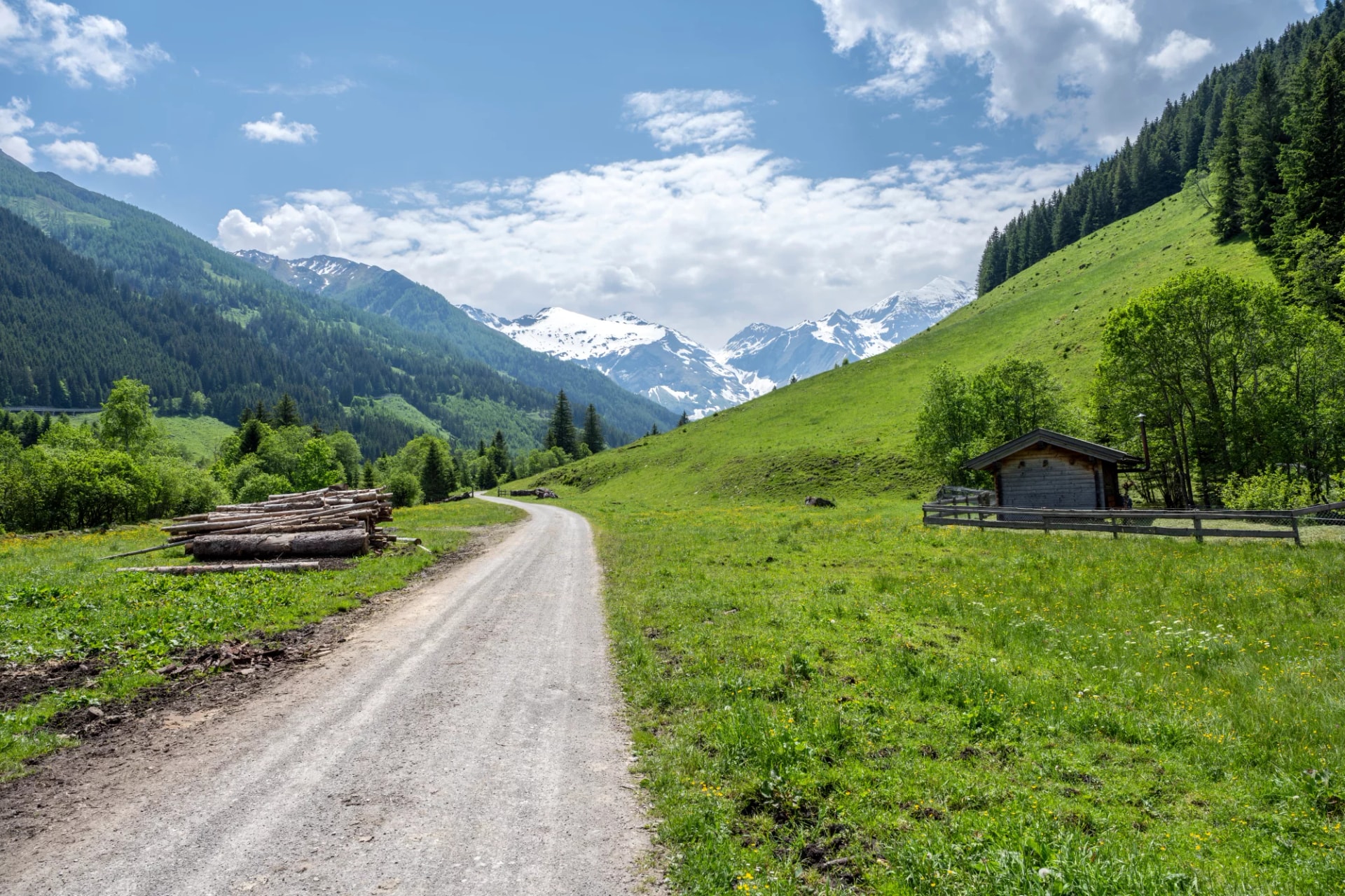 East Alpes at the Ferleiten area in Austria