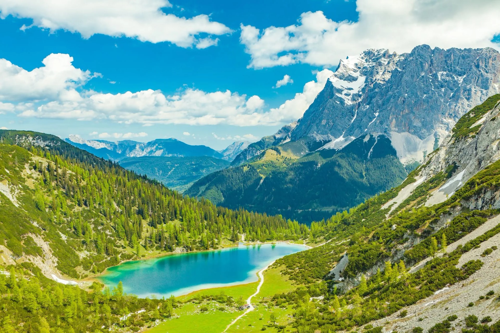 view of the seebensee in ehrwald