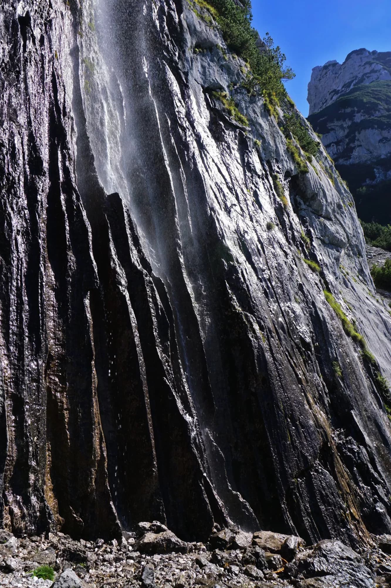 Wasserfall im Wilden Kaiser auf dem Weg zum Baumgartenköpfl