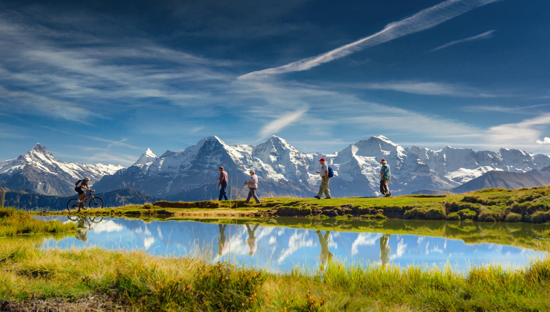 Outdoor-Aktivitäten in den Schweizer Alpen, Berner Oberland, Schweiz.