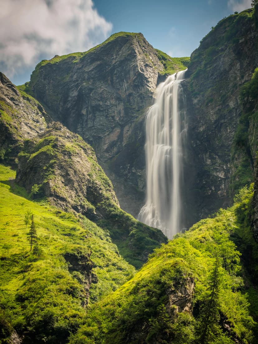 The Schleier waterfall at the Hintersee in Mittersill Salzburg