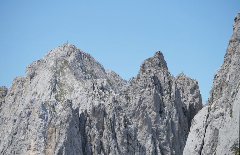 Wanderung zum Kleinen Törl im Wilden Kaiser: Blick Richtung Treffauer