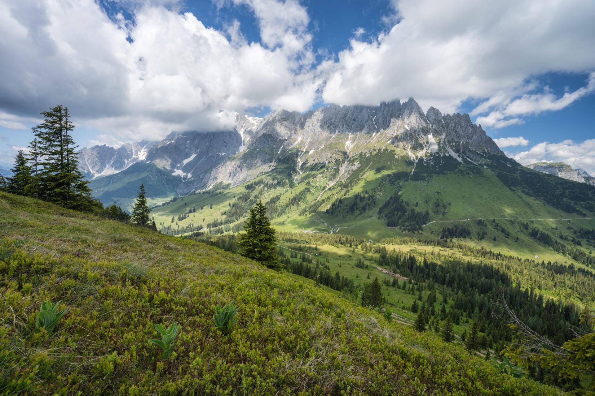 Chemin de randonnée autour des montagnes Wilder Kaiser, Tirol - Autriche