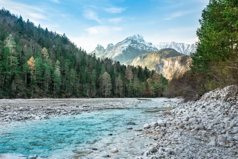 Isarflussbett im Hinterautal